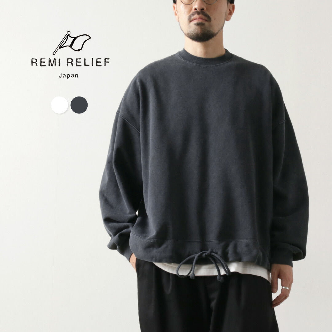 REMI RELIEF / SP處理的襯里大尺寸戶外船員運動衫
