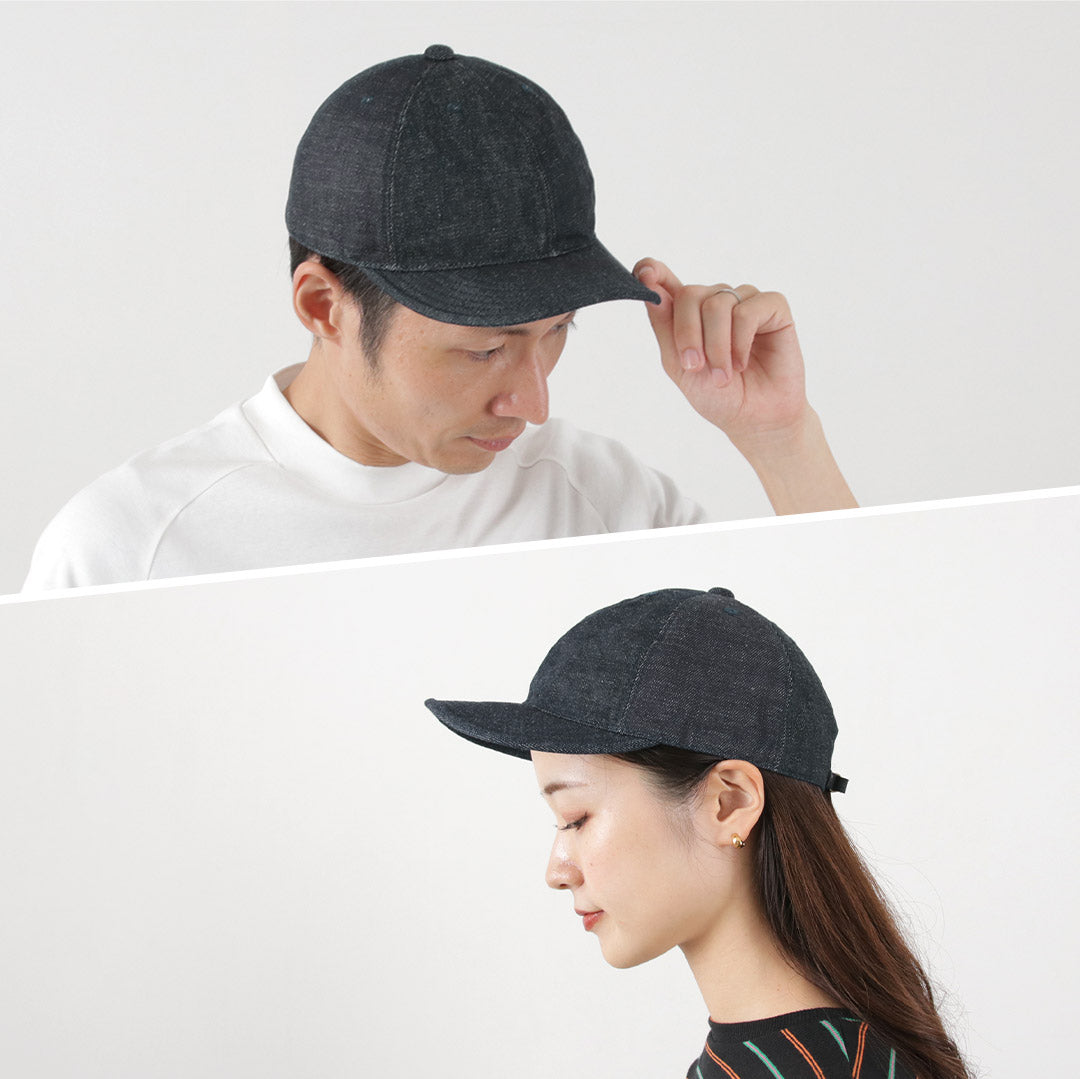 較高 /牛仔布多面板帽
