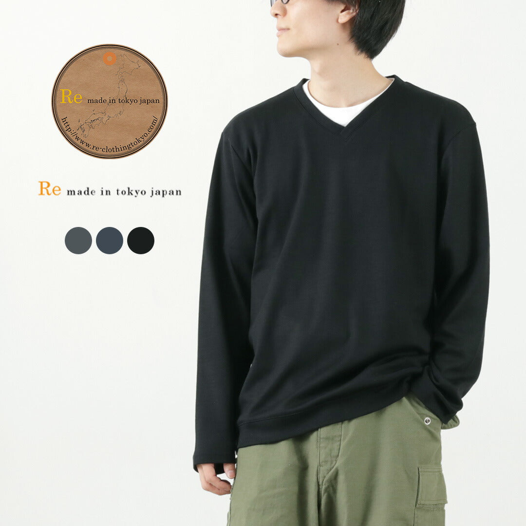 Re hecho en Tokio Japón / Dress Wool Knit V-Eck