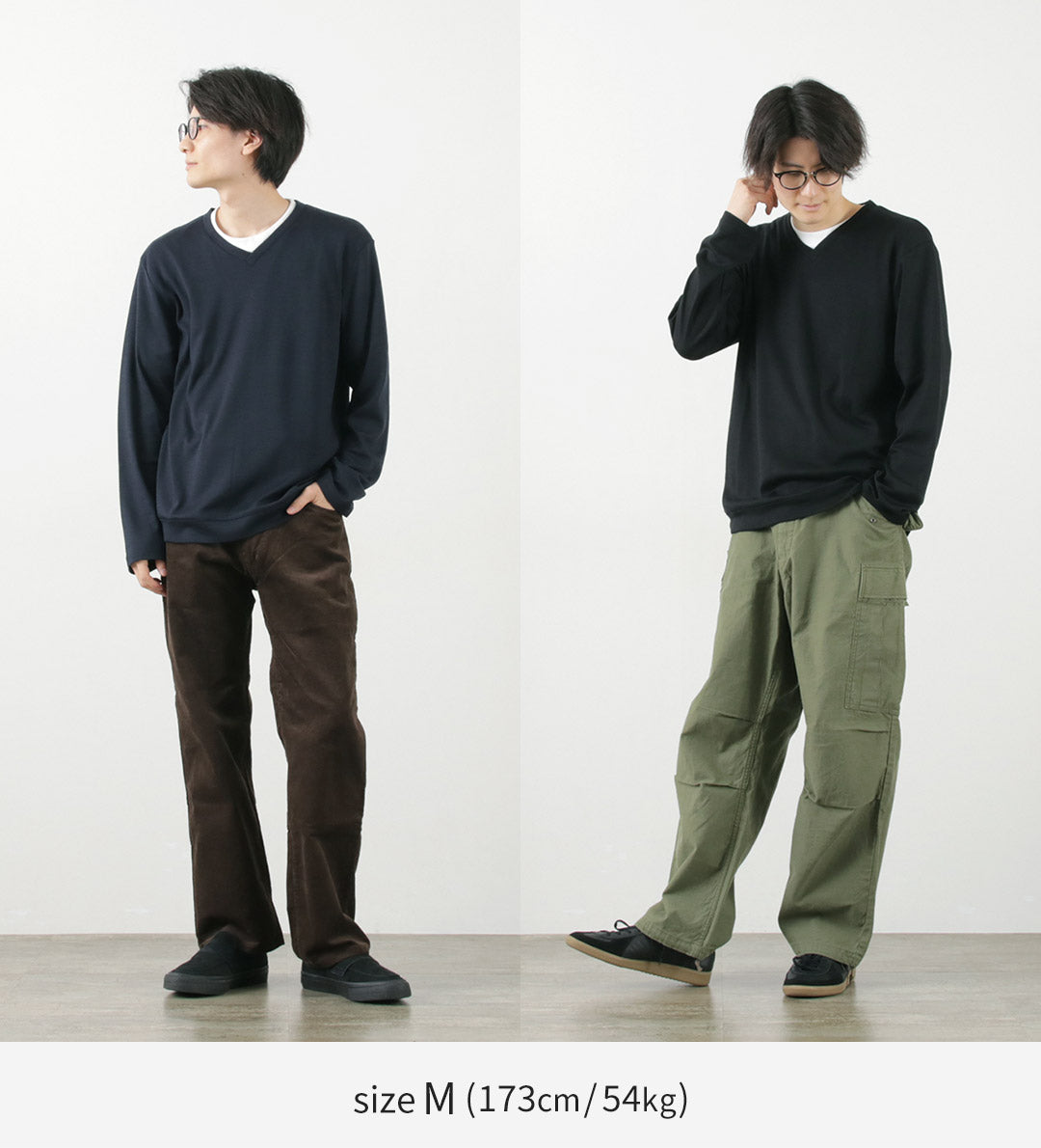 Re hecho en Tokio Japón / Dress Wool Knit V-Eck