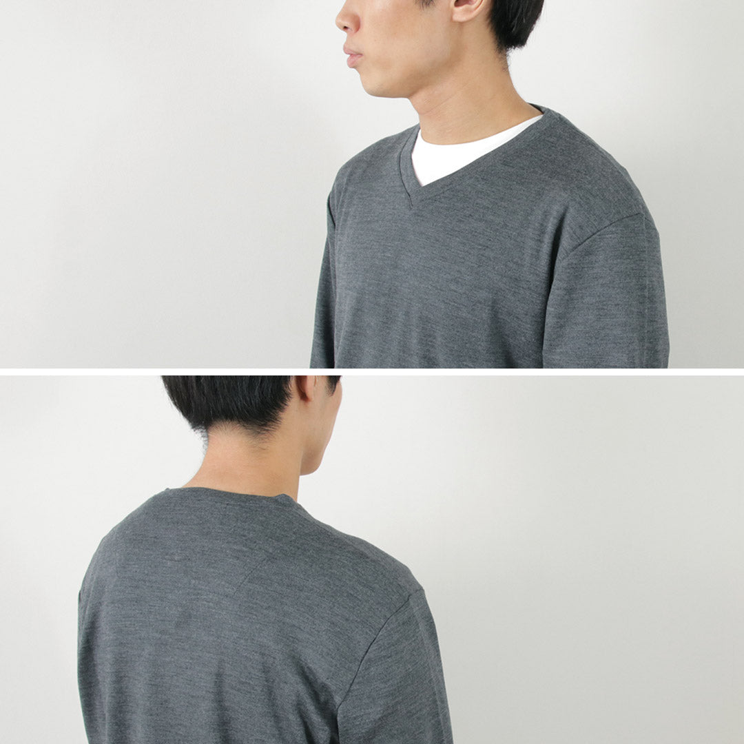 Re hecho en Tokio Japón / Dress Wool Knit V-Eck
