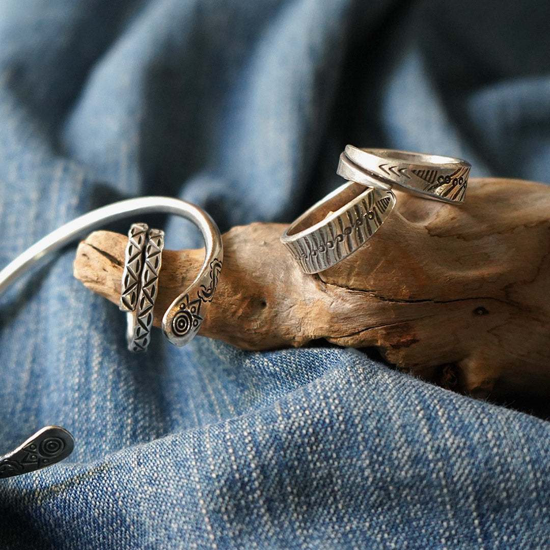 phadua / anillo de plata ancho