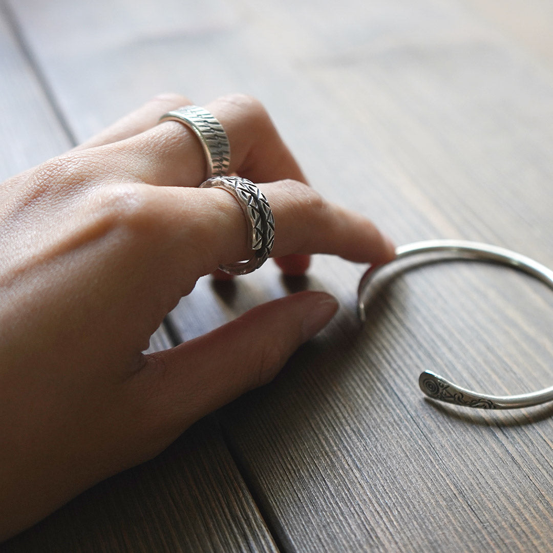 phadua / anillo de plata ancho