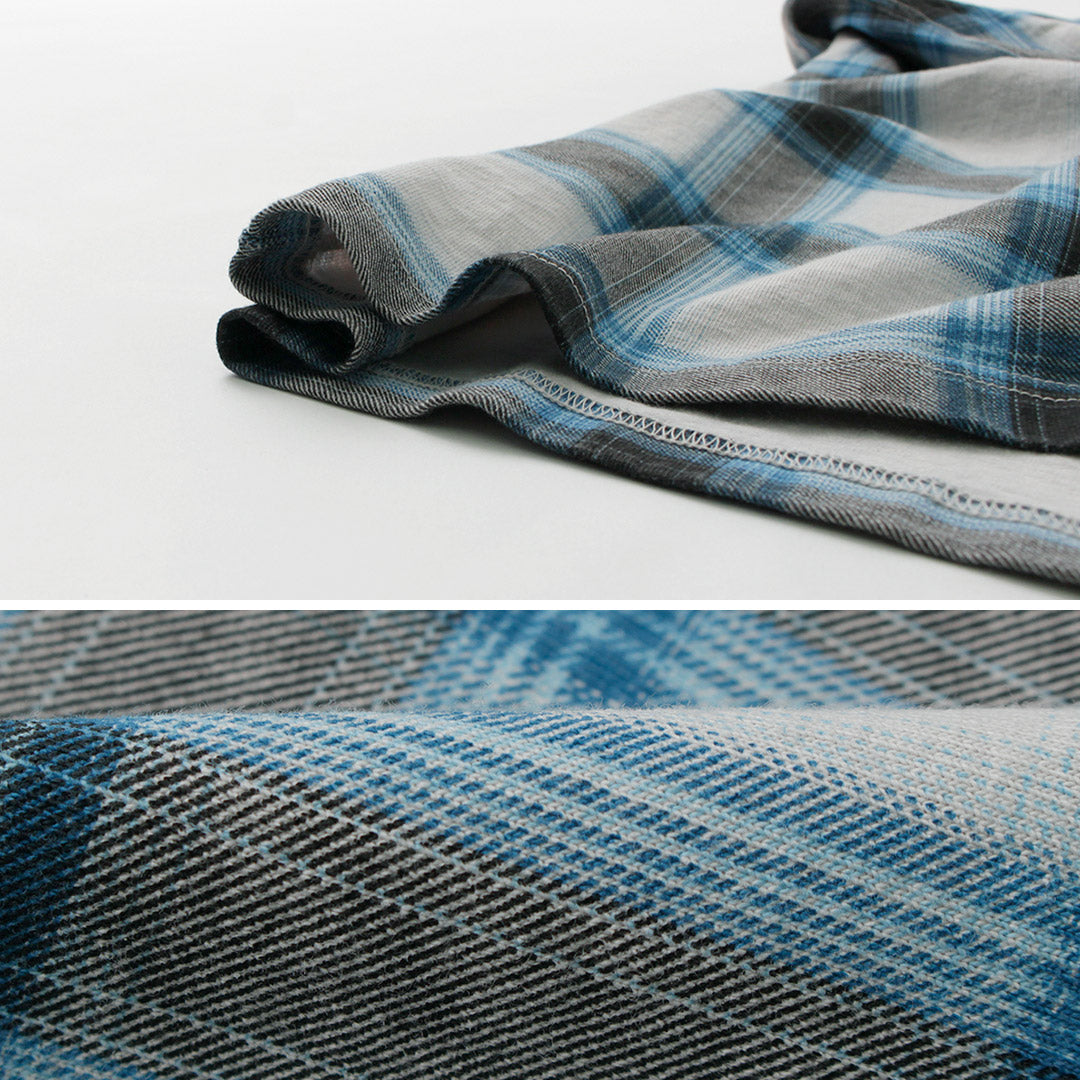 Bonne chemise ouverte à manches longues sur / ombre