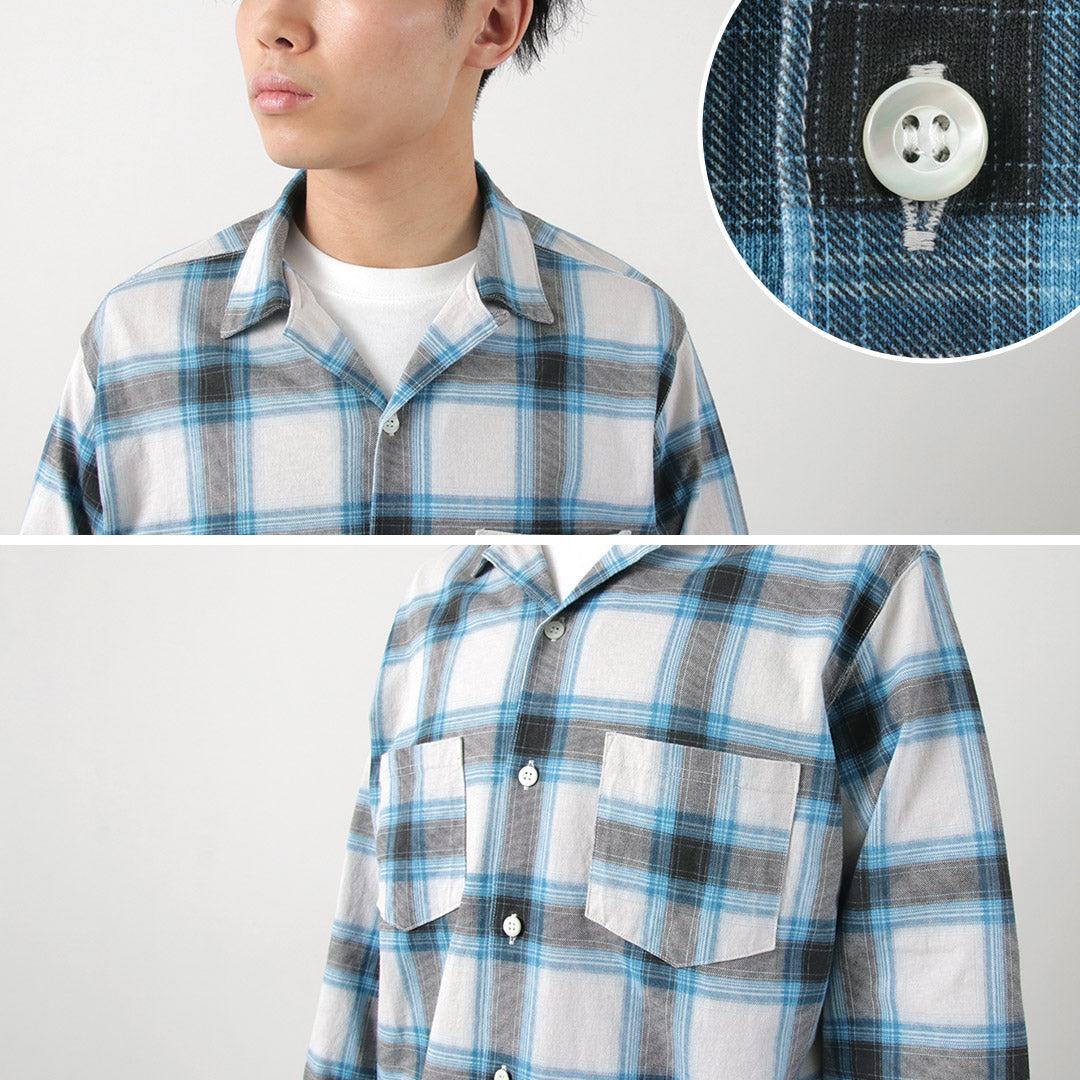 Bonne chemise ouverte à manches longues sur / ombre
