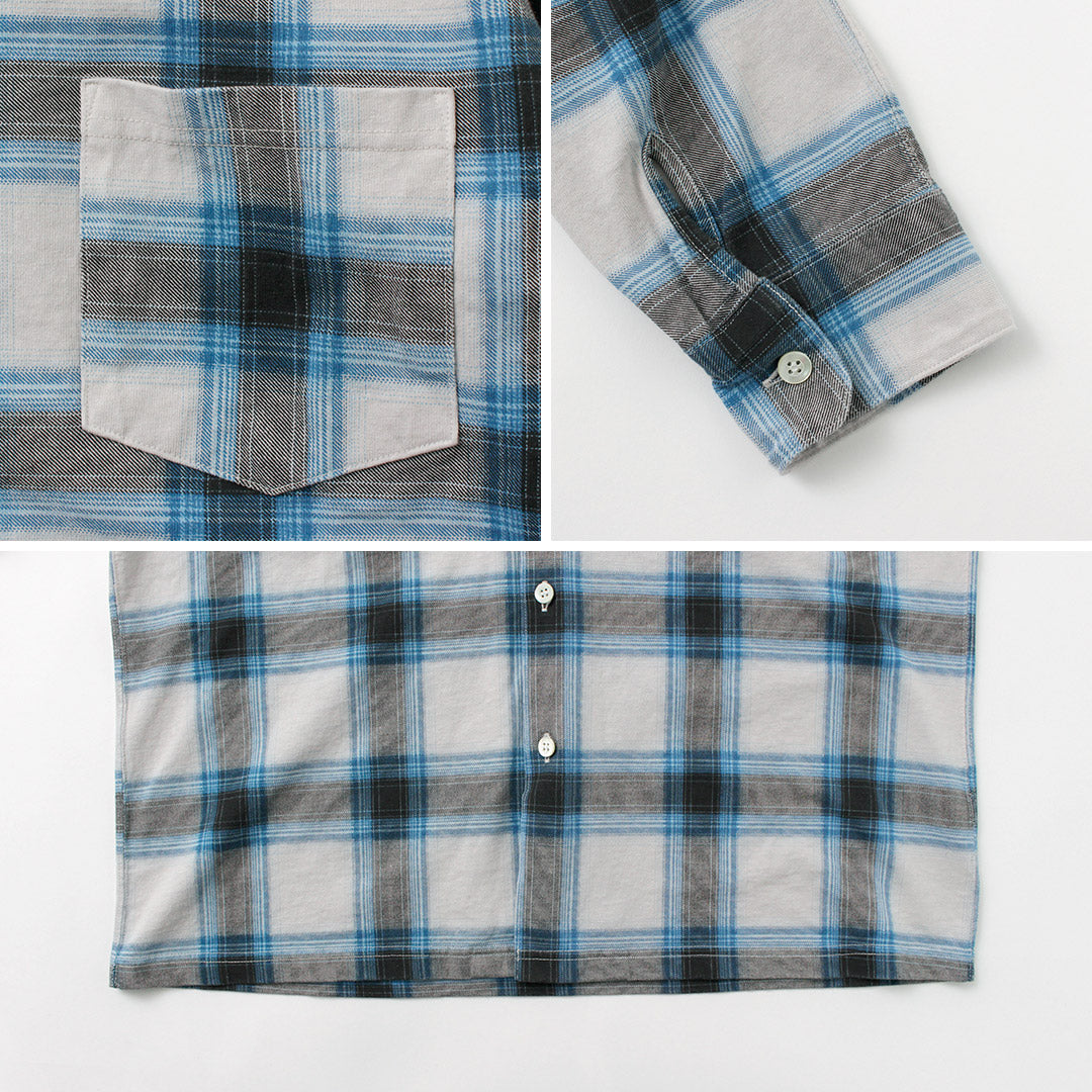 Bonne chemise ouverte à manches longues sur / ombre