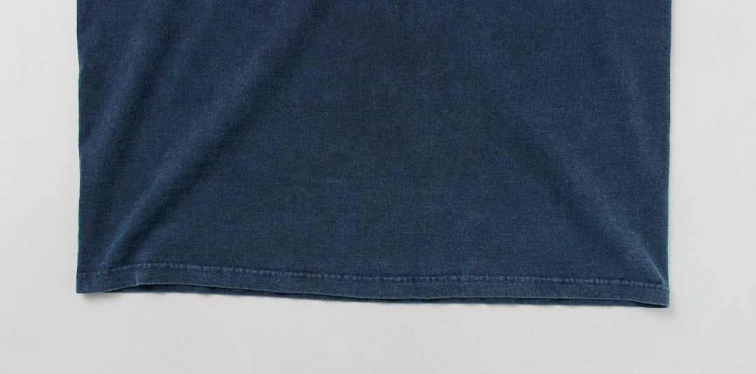 GOOD ON / Indigo Short Sleeve Henley Neck T-Shirt
