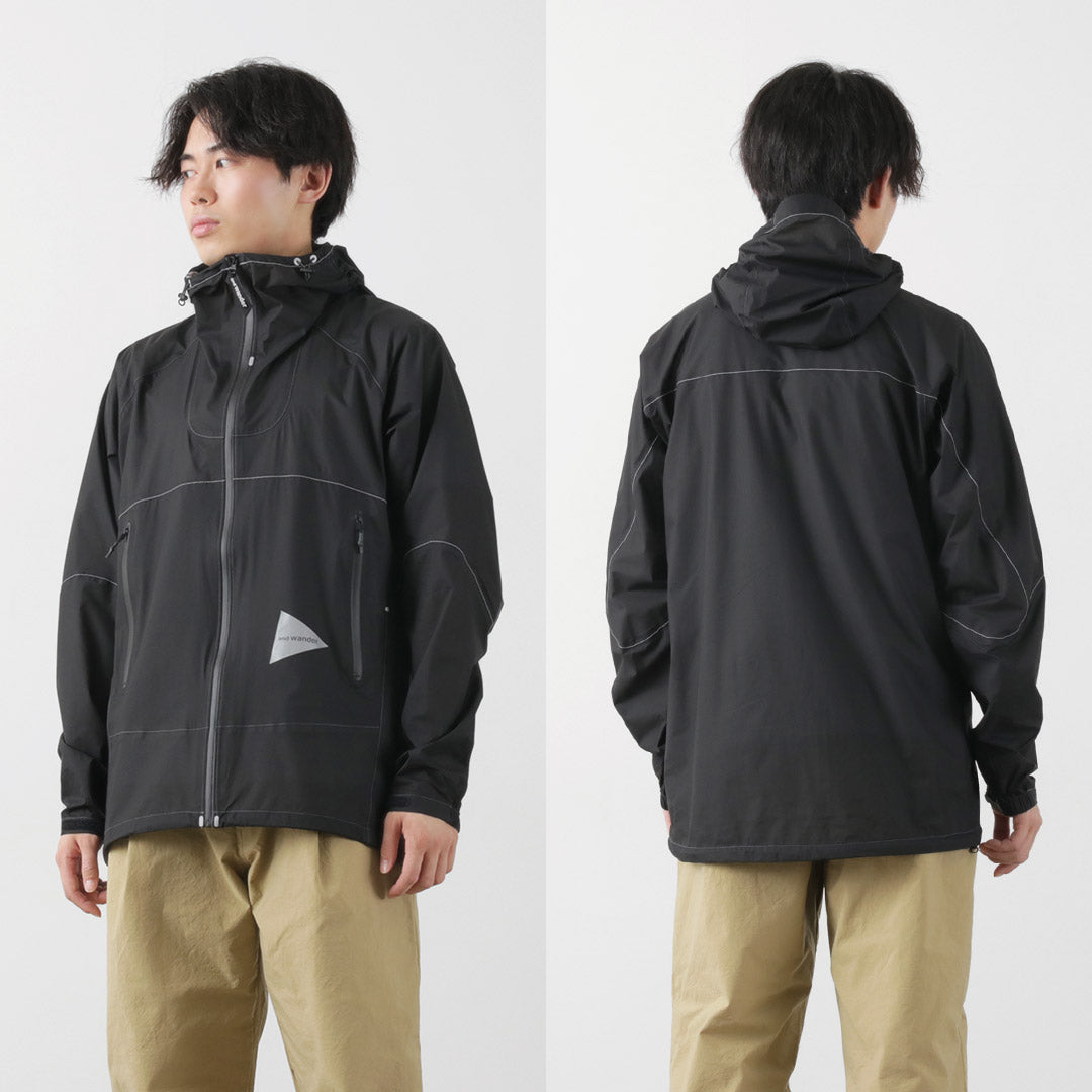 Y chaqueta de lluvia ultraligera de vagabundo / 3 capa