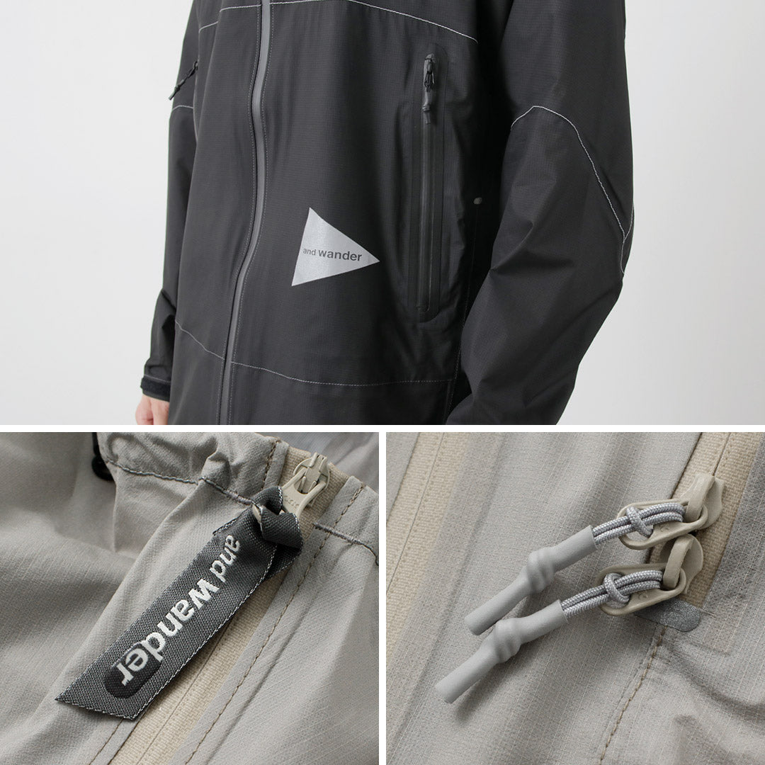 Y chaqueta de lluvia ultraligera de vagabundo / 3 capa