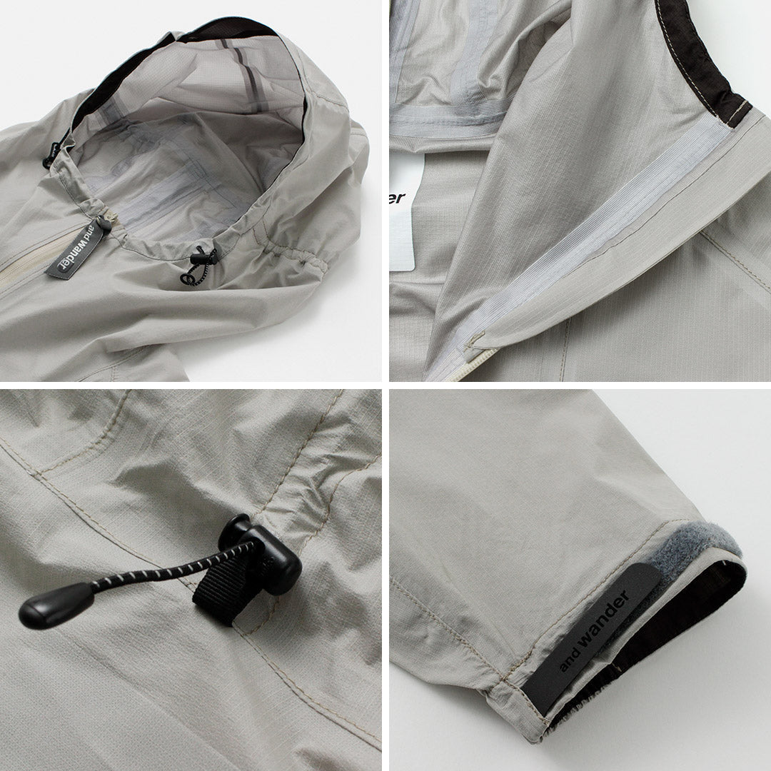 Y chaqueta de lluvia ultraligera de vagabundo / 3 capa