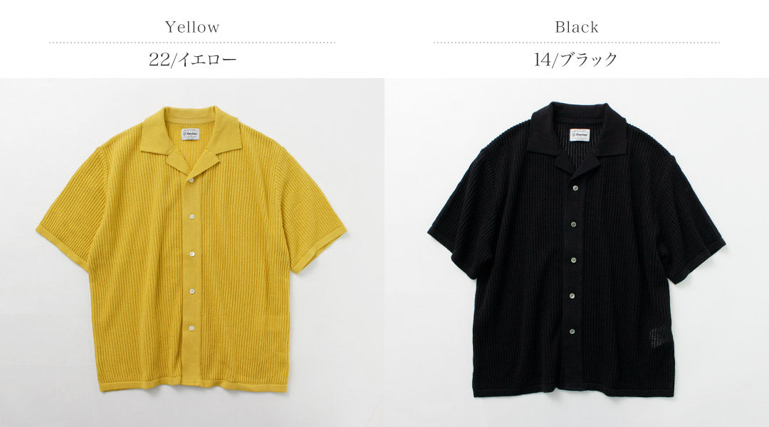 YONETOMI NEW BASIC / Cotton Breezy Knitted Shirt