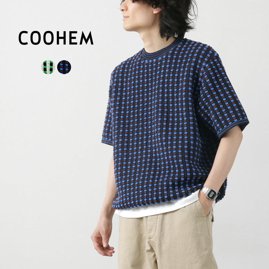 COOHEM / 레트로 웨이브 니트 풀오버
