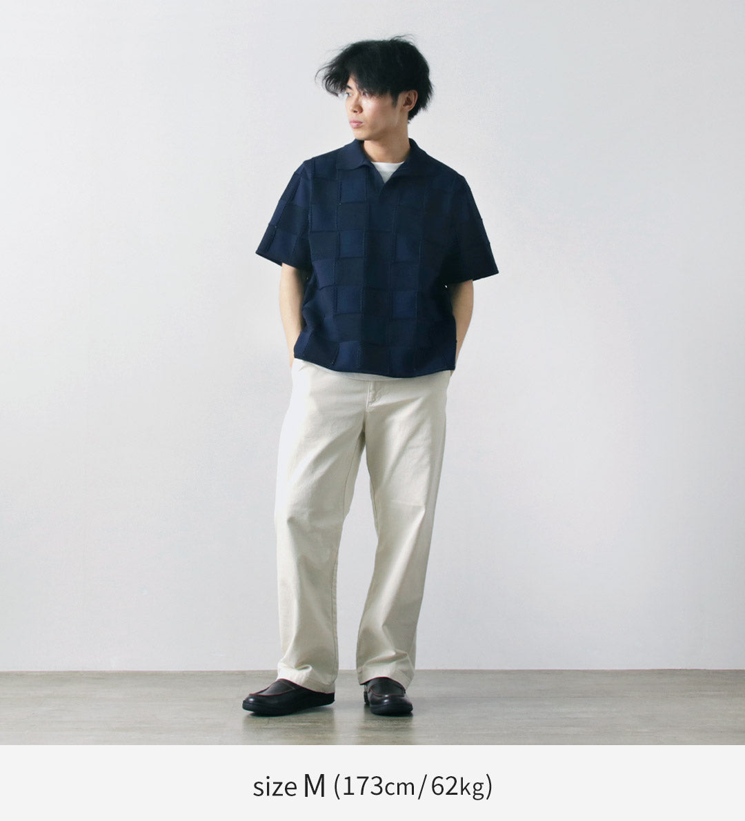 COOHEM / Links Check Knit Pullover