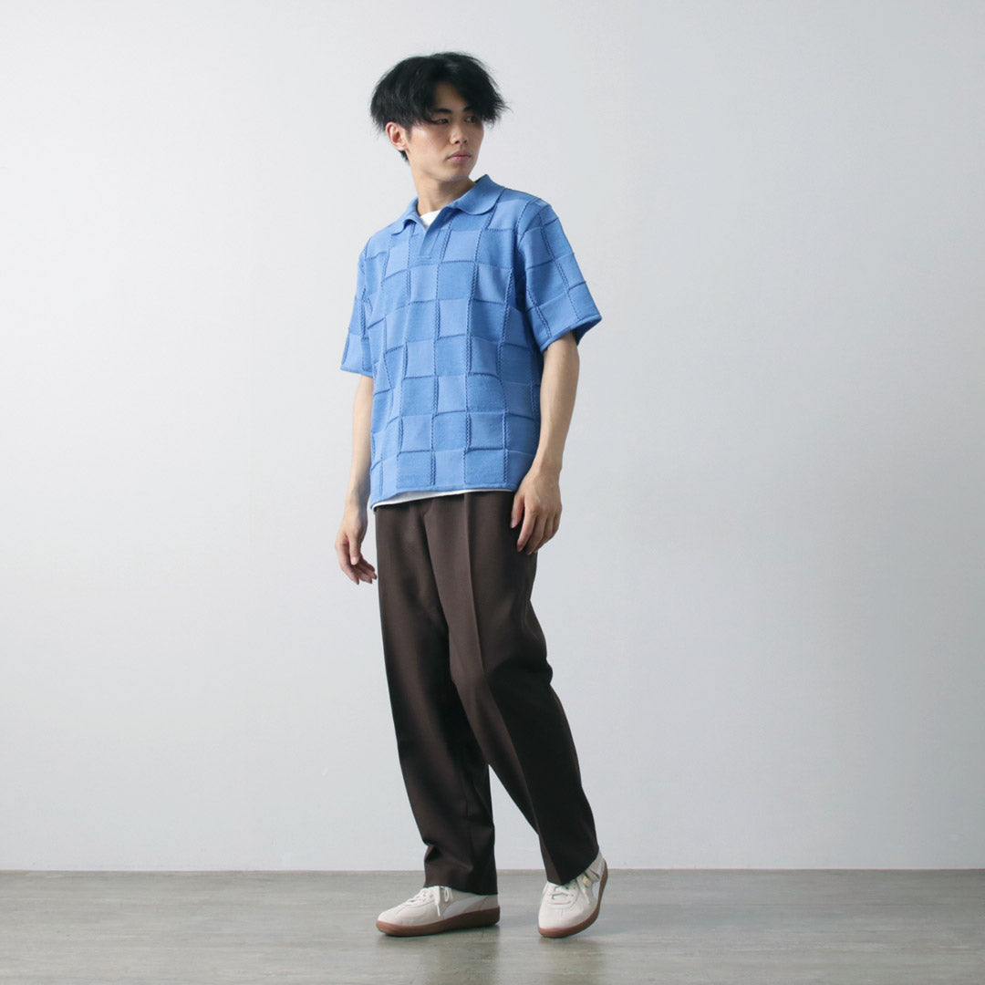 COOHEM / Links Check Knit Pullover