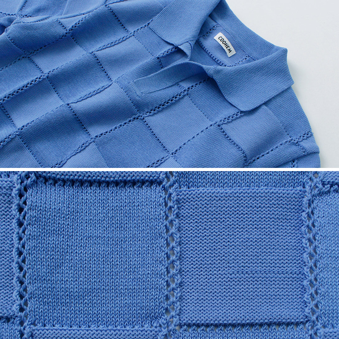 COOHEM / Links Check Knit Pullover