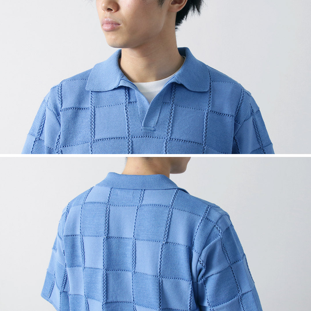 COOHEM / Links Check Knit Pullover