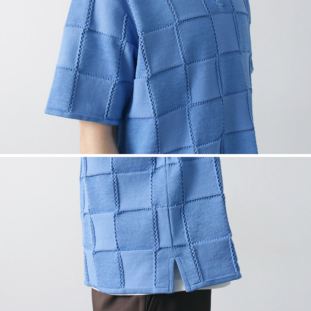 COOHEM / Links Check Knit Pullover