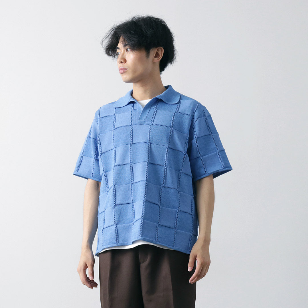 COOHEM / Links Check Knit Pullover