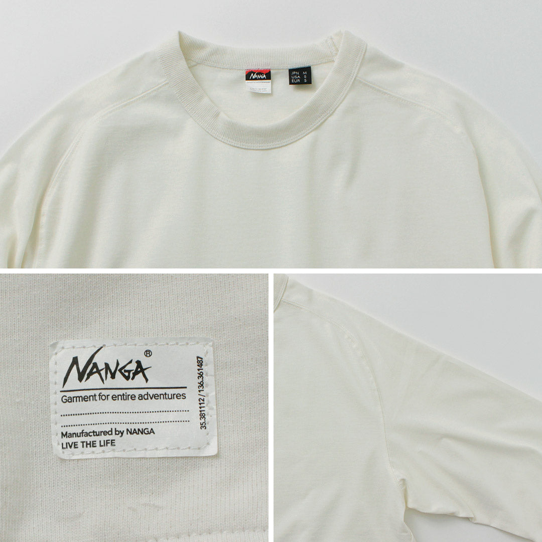T-shirt à manches longues surdimensionnées nanga / eco