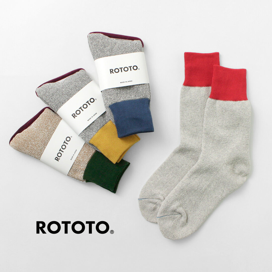 Calcetines de tripulación de rototo / doble cara seda y algodón