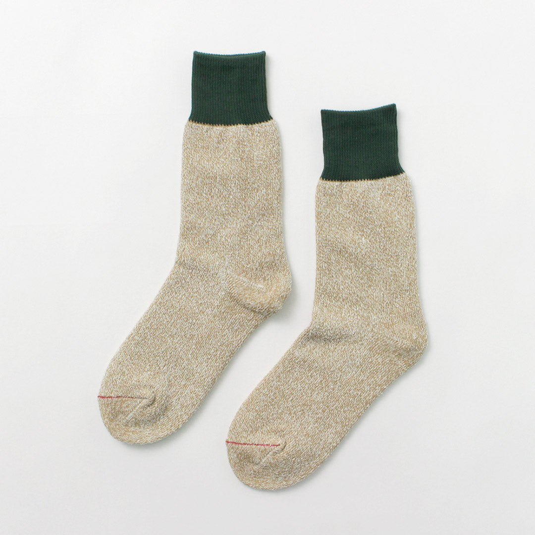 Calcetines de tripulación de rototo / doble cara seda y algodón