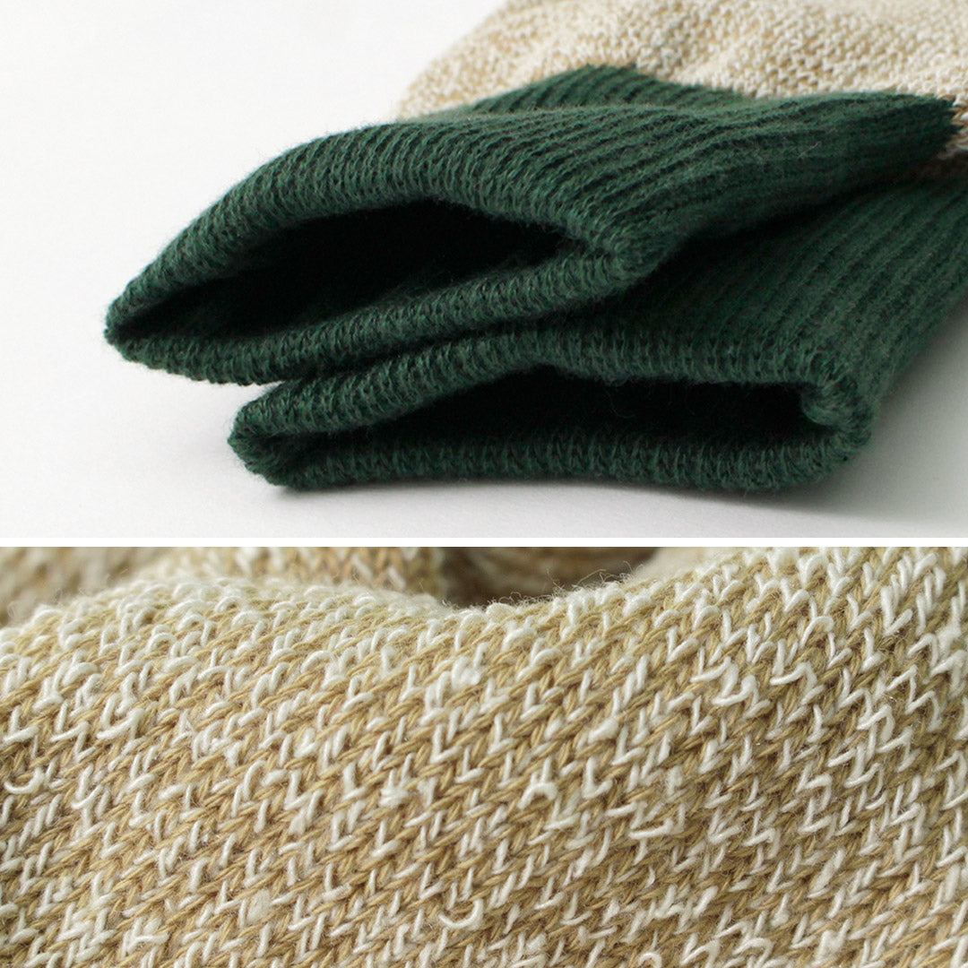 Calcetines de tripulación de rototo / doble cara seda y algodón