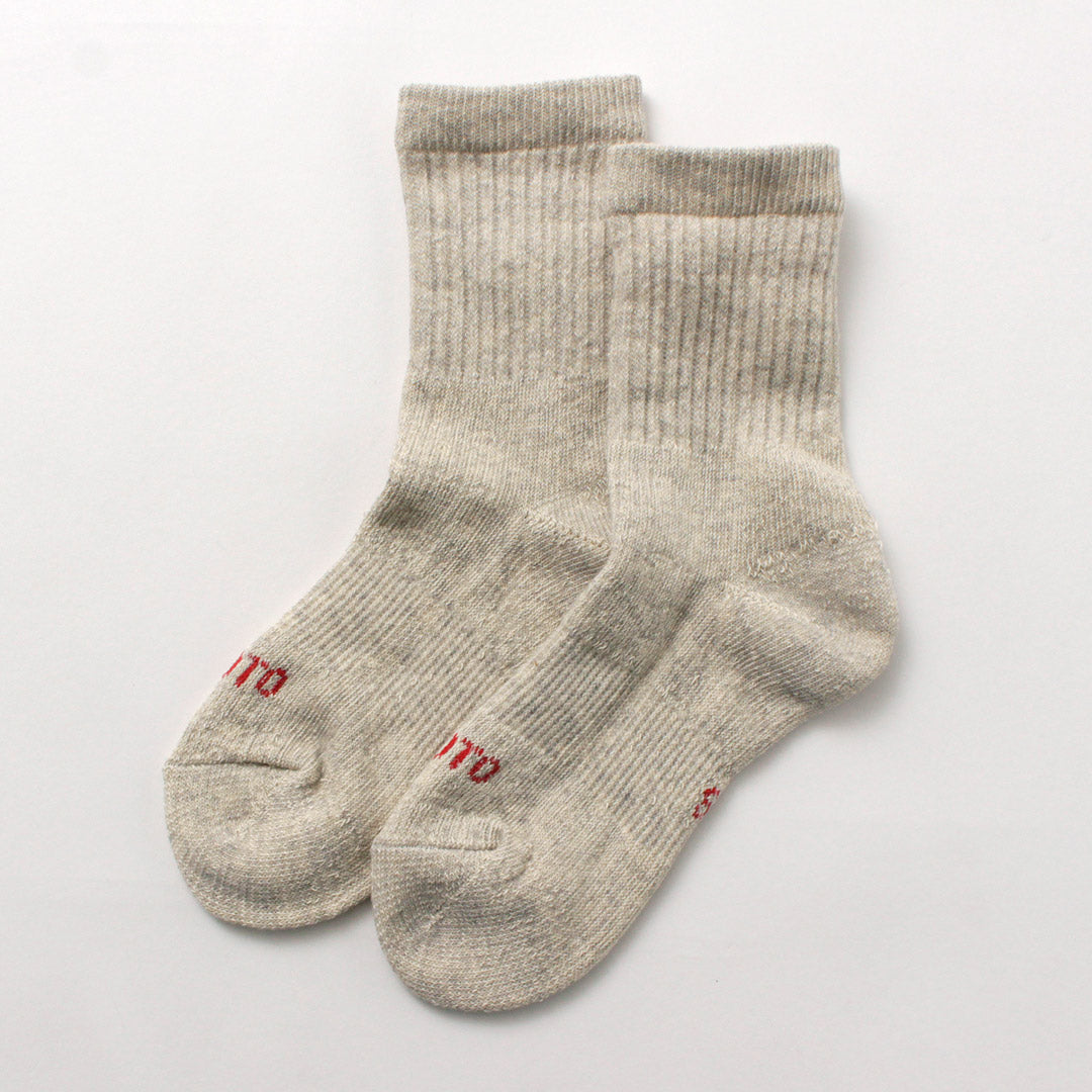 Rototo / Double Face Mini Crew Socks有机棉