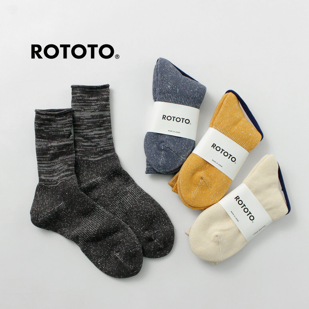 ROTOTO / Japanese Paper Pile Crew Socks