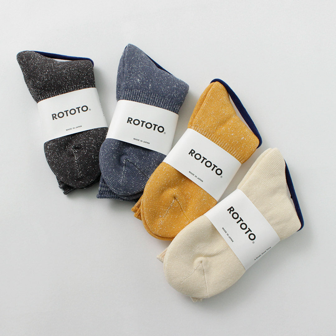 ROTOTO / Japanese Paper Pile Crew Socks