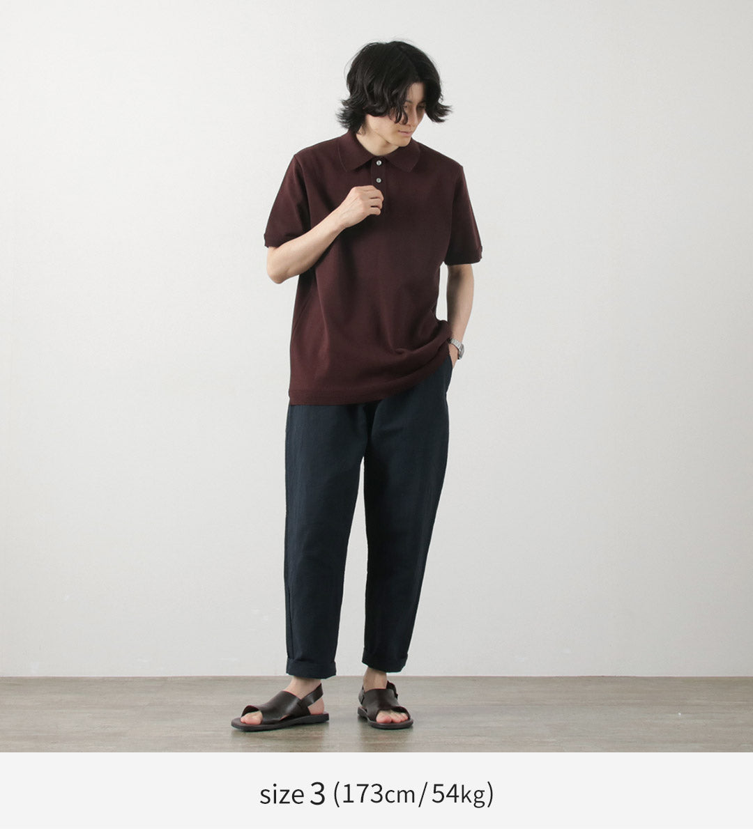 Fujito / Knit Polo Easy Solid Collar