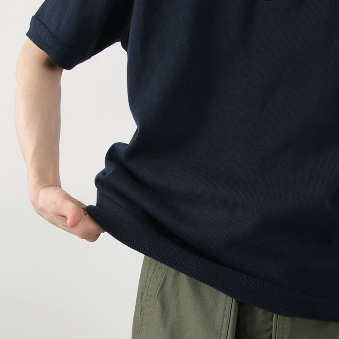 Fujito / Knit Polo Easy Solid Collar