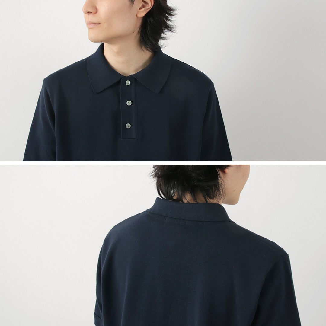 Fujito / Knit Polo Easy Solid Collar