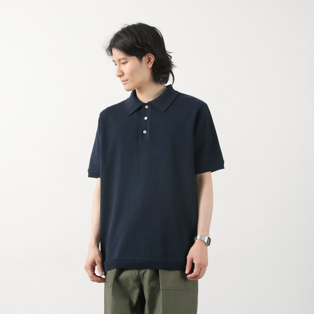 Fujito / Knit Polo Easy Solid Collar