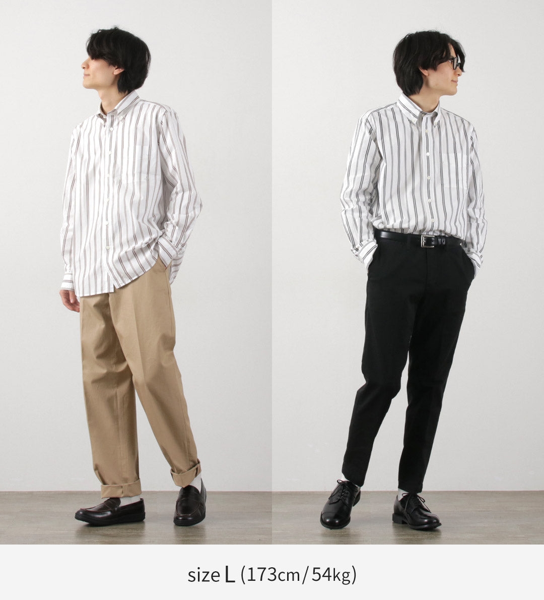 ROCOCO / Random Stripe Button Down Shirt Classic Fit