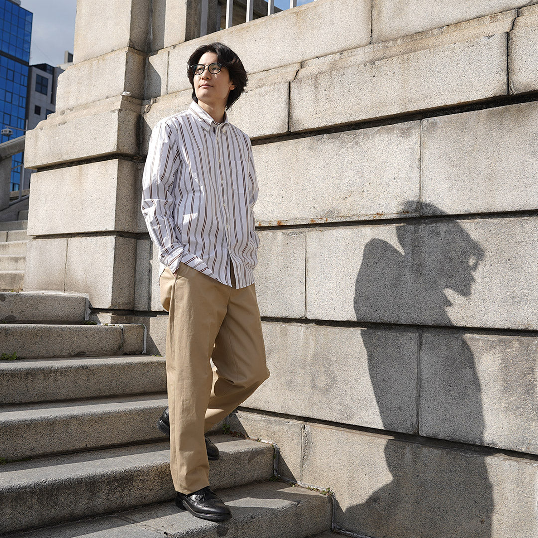 ROCOCO / Random Stripe Button Down Shirt Classic Fit