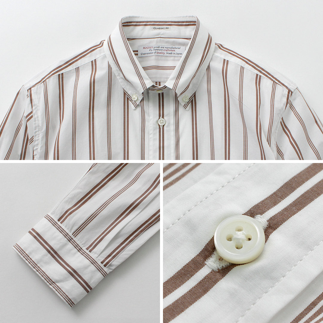 ROCOCO / Random Stripe Button Down Shirt Classic Fit