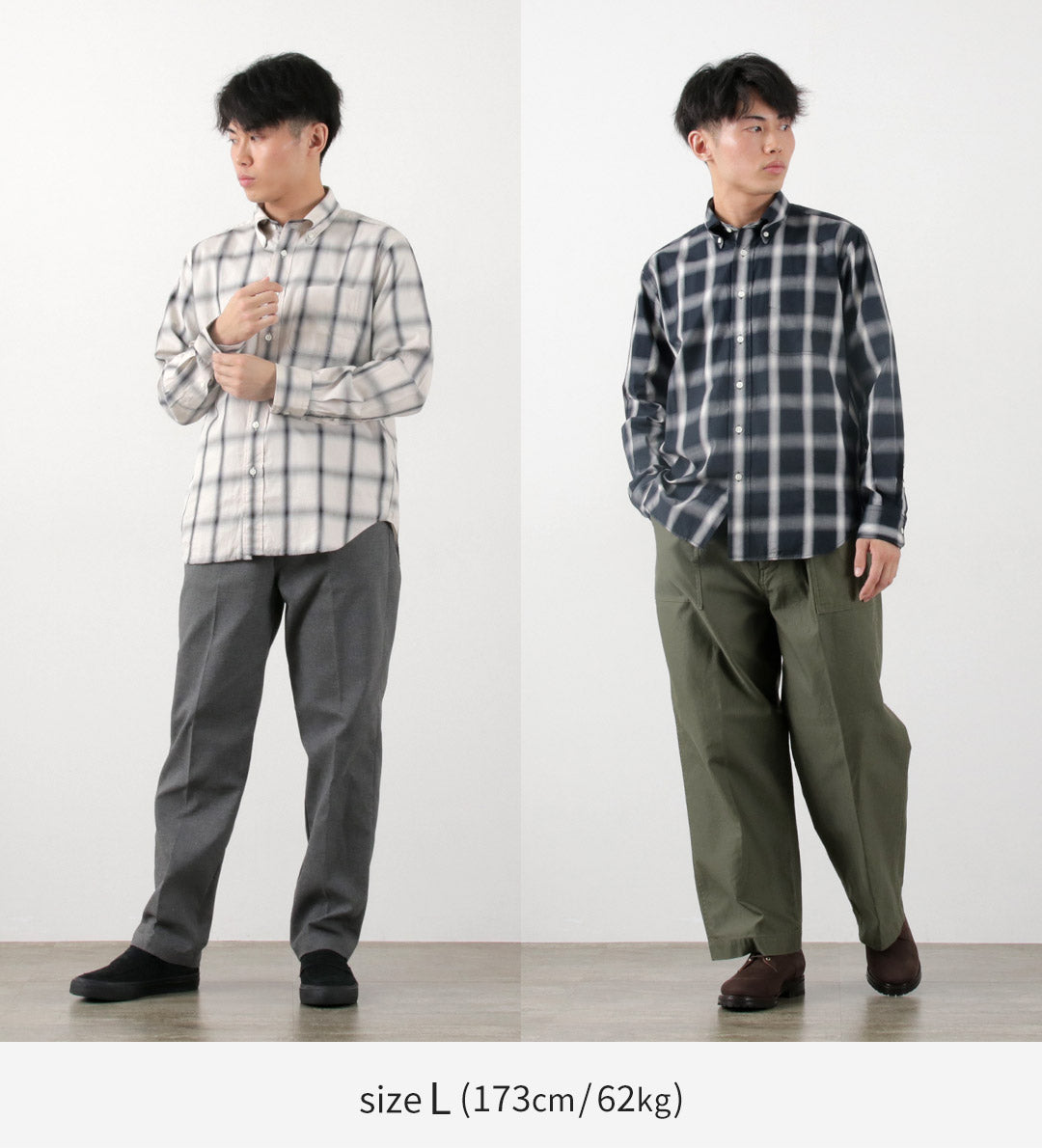 ROCOCO / Ombre Check Button Down Shirt Classic Fit