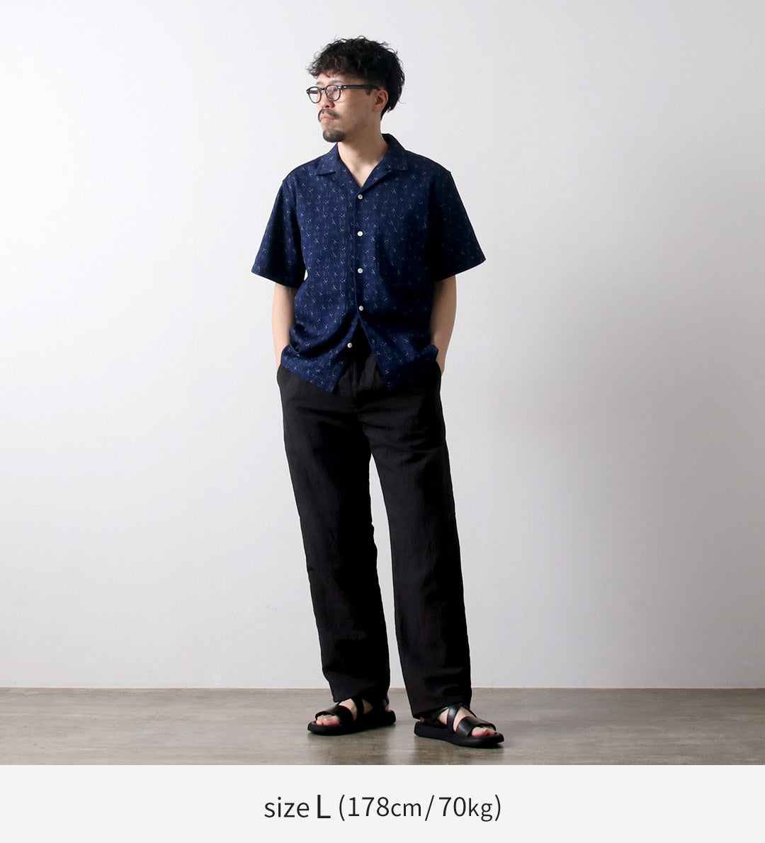 FOB FACTORY / F3500 Indigo Holiday Shirt
