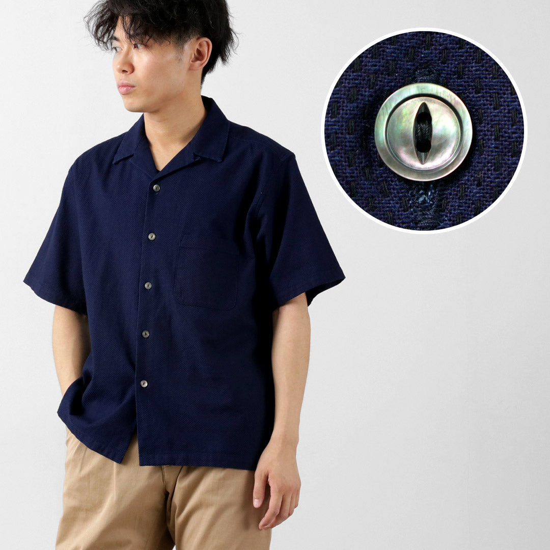 FOB FACTORY / F3500 Indigo Holiday Shirt