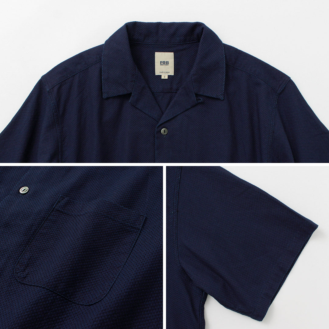 FOB FACTORY / F3500 Indigo Holiday Shirt