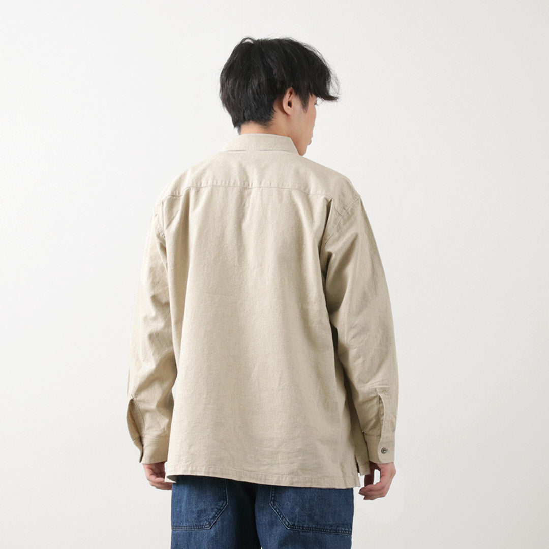 Barns / Cotton Linen Skipper Button funciona conCho Camisa