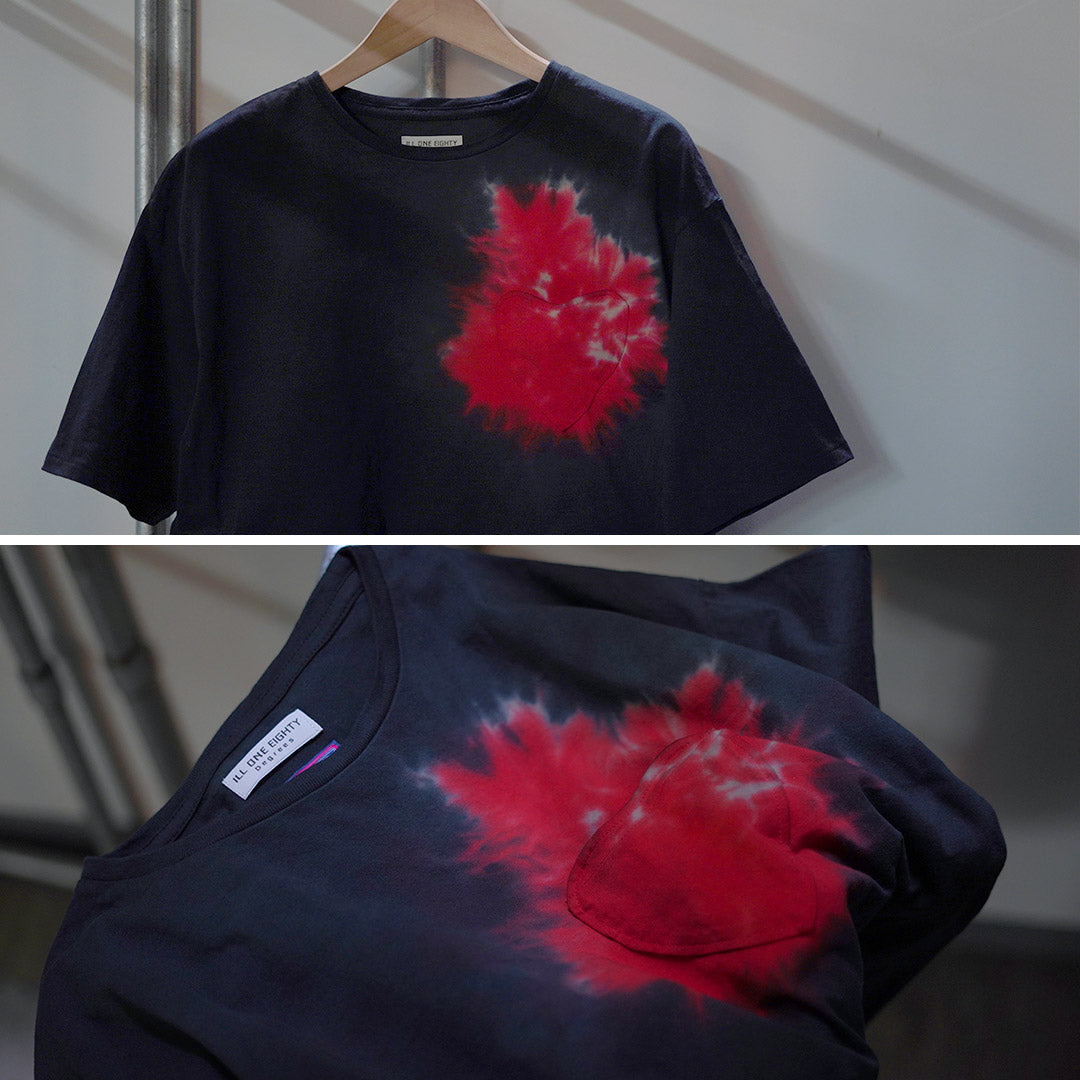 Ill One 80 / Tie Dye Heart Pocket Short Sleeve 티셔츠