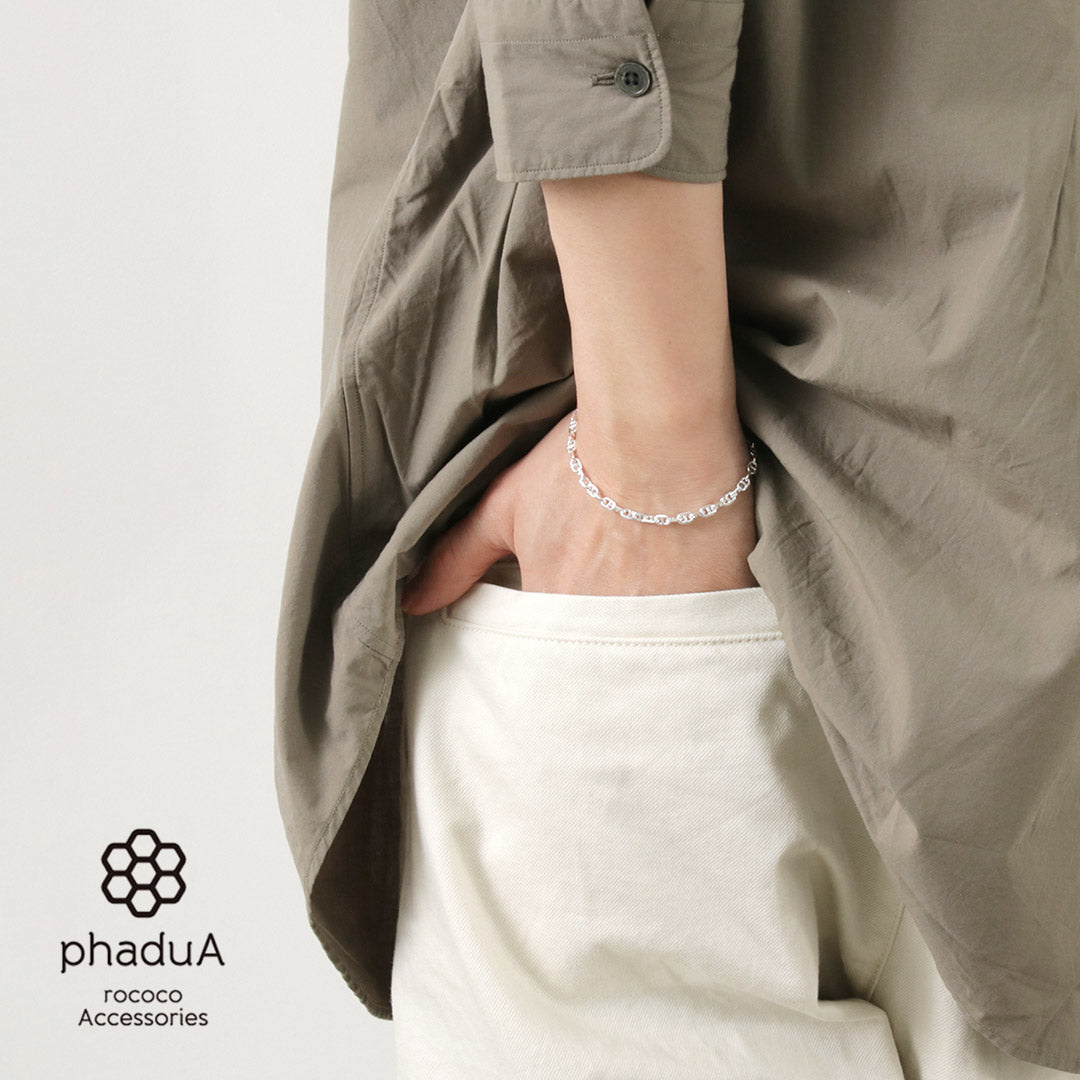 Phadua / bracelet de chaîne d'ancrage semi-solide 925 argent