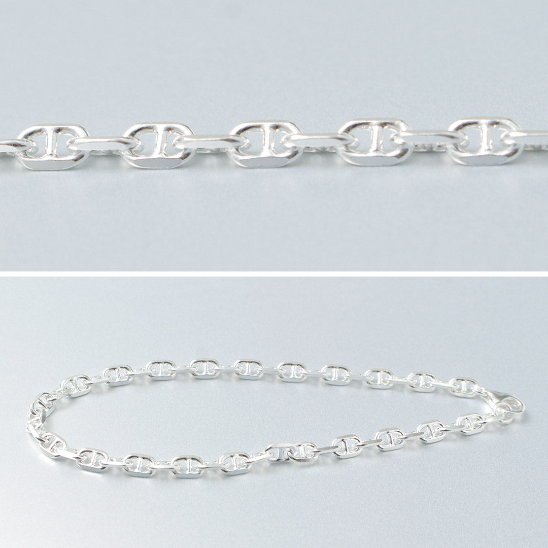 Phadua / bracelet de chaîne d'ancrage semi-solide 925 argent