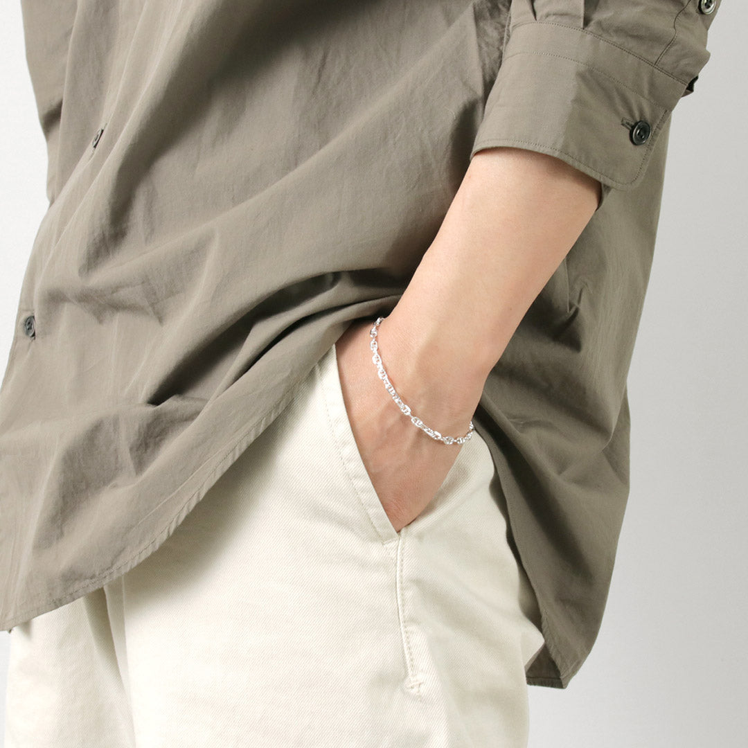 Phadua / bracelet de chaîne d'ancrage semi-solide 925 argent