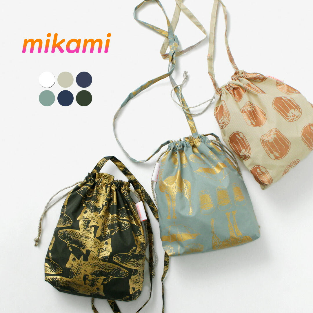Bolso de hombro con lápiz nylon mikami / estampado