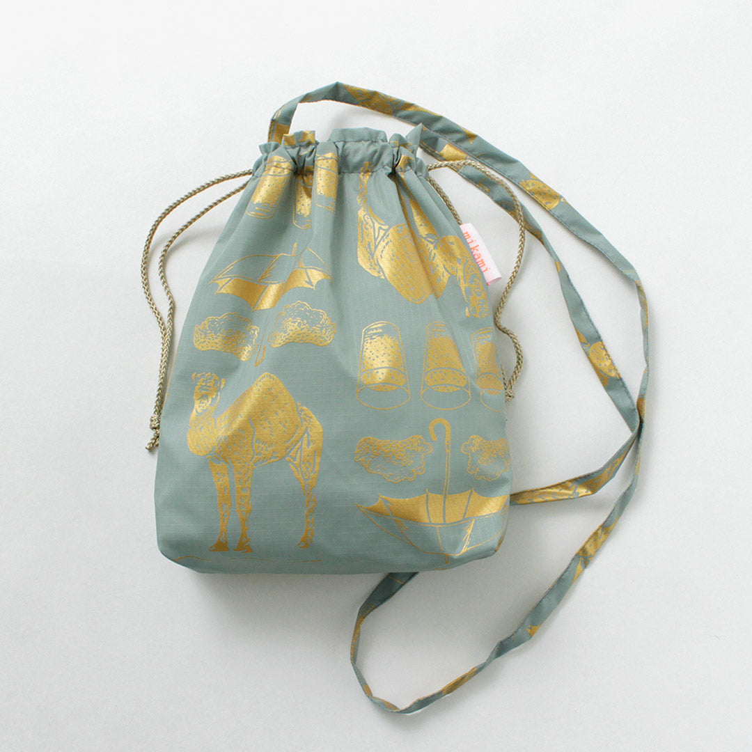 Bolso de hombro con lápiz nylon mikami / estampado