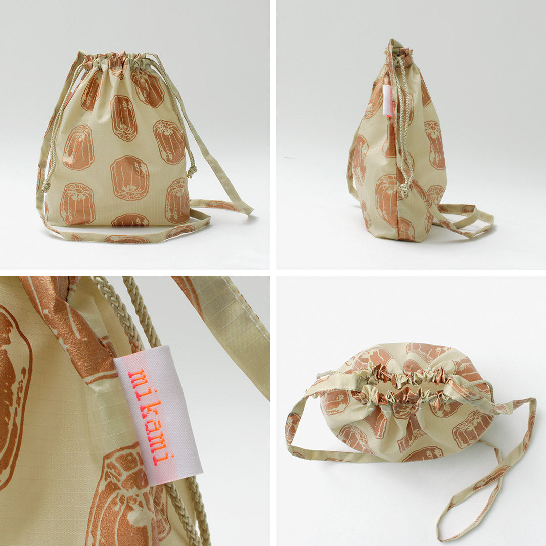 Bolso de hombro con lápiz nylon mikami / estampado