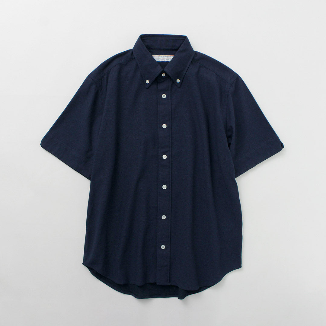 ROCOCO / Pique Short Sleeve Button Down Shirt
