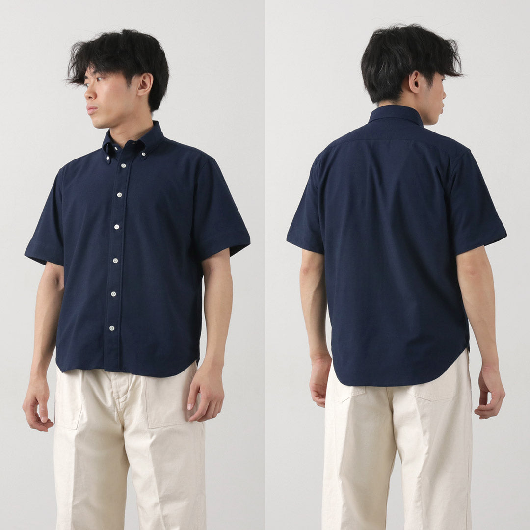 ROCOCO / Pique Short Sleeve Button Down Shirt